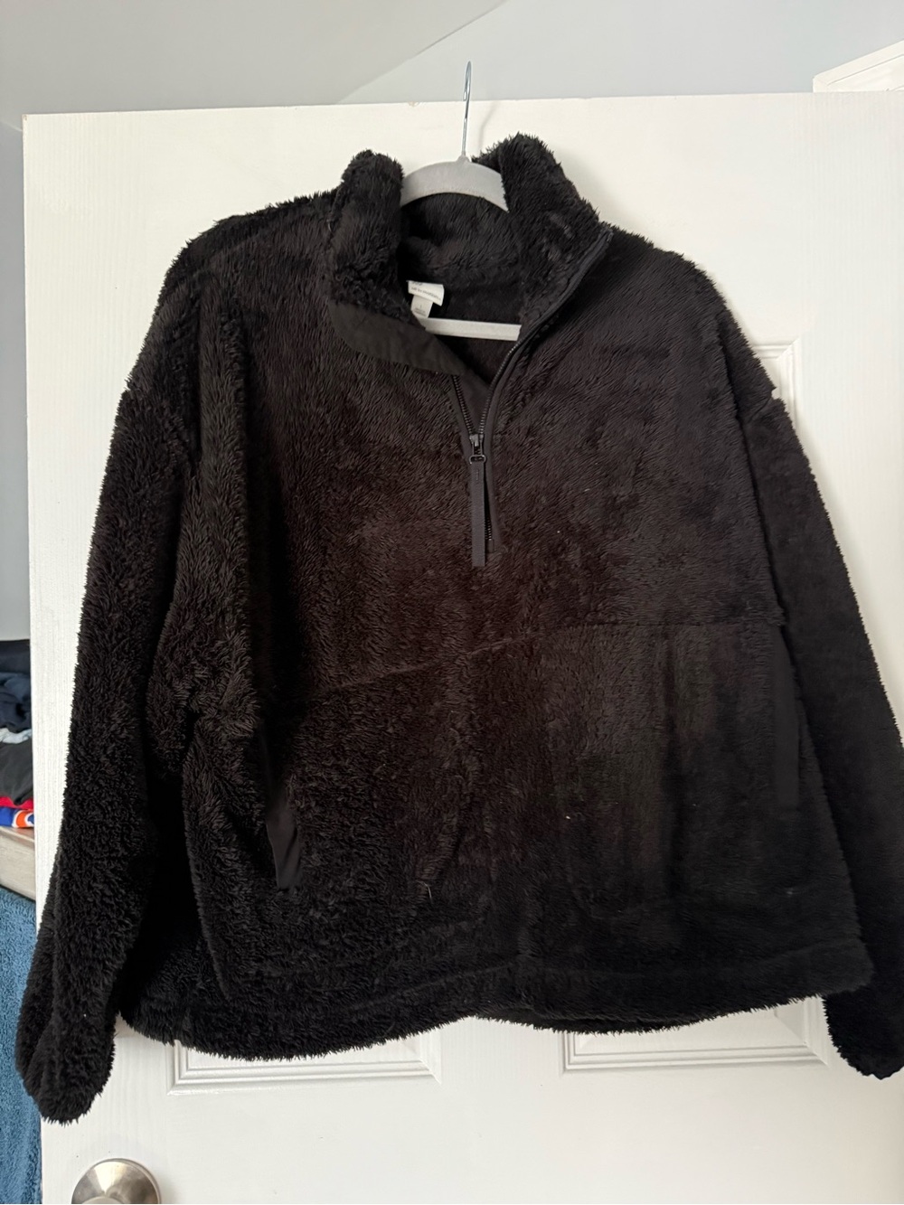 all in motion Black Plush Half-Zip Men's Fleece Pullover